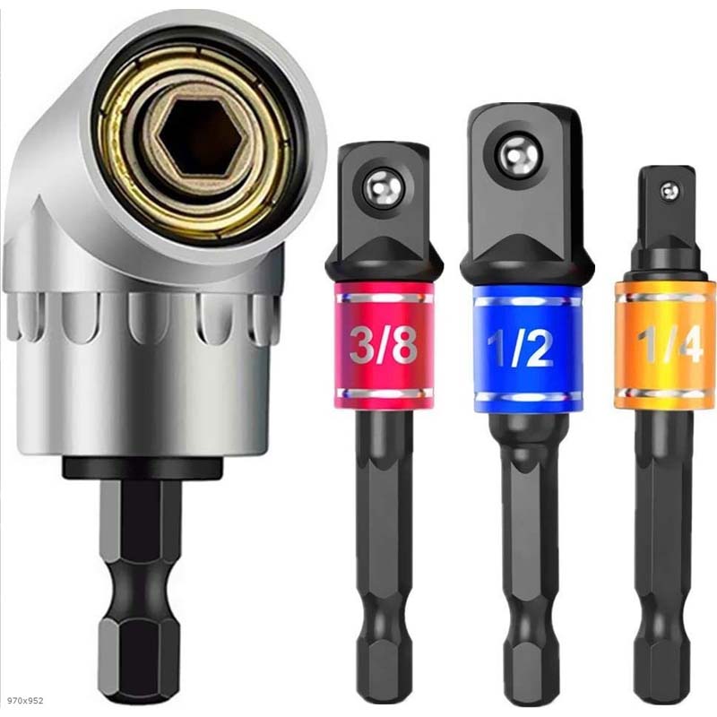 🔧 50% RABATT! 🔩 105-Grad-Winkelbohrer-Adapter-Set – Für enge Stellen & präzises Bohren – Kompatibel mit den meisten Bohrmaschinen – ideal für Möbelbau, Elektroinstallation & Heimwerkerprojekte 🛠️✨