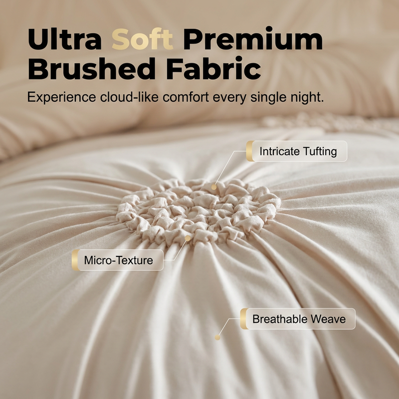 ✨ Elegantes Bettwäsche-Set mit edlem Falten-Design – stilvoller Komfort für dein Schlafzimmer