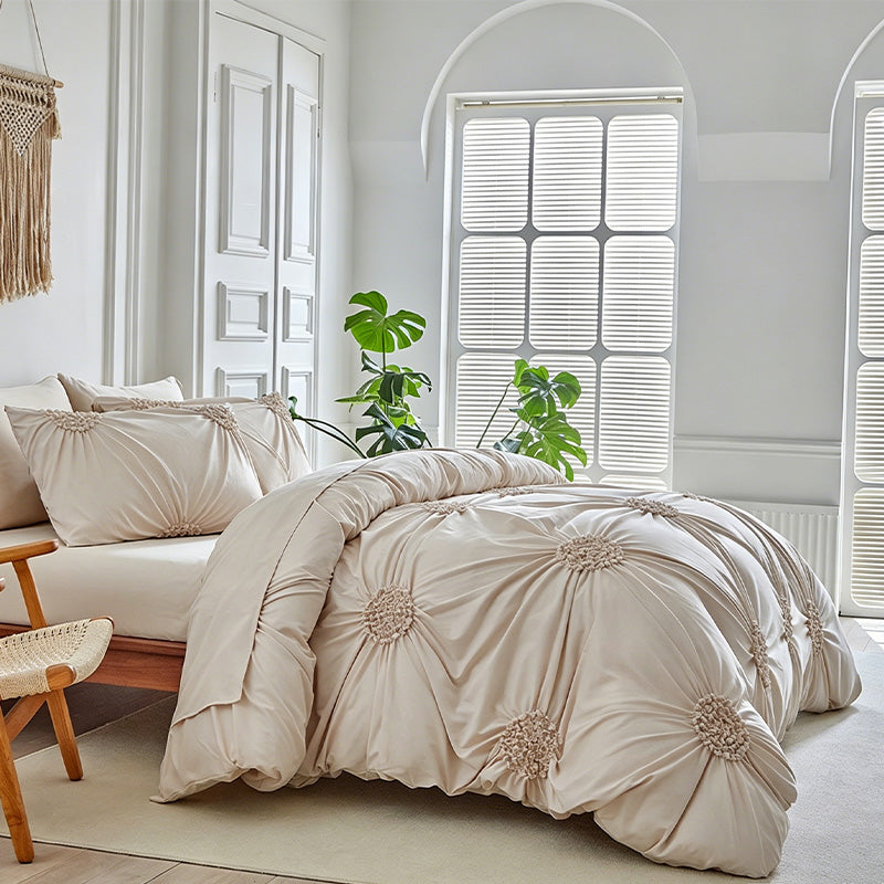 ✨ Elegantes Bettwäsche-Set mit edlem Falten-Design – stilvoller Komfort für dein Schlafzimmer