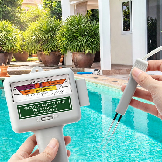🔬💧2-in-1 Poolwasser pH- & Chlor-Tester – Digitale Messung von pH-Wert & Chlorgehalt – Schnell, wasserdicht & ideal für Swimmingpools, Whirlpools & Spa ✨