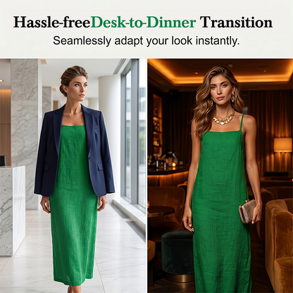 🎁 50% RABATT 💥 Damen Lässiges Einfarbiges Trägerkleid