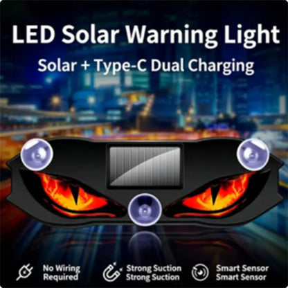 Solarbetriebene LED-Warnleuchte fürs Auto