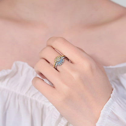 🌙 Himmlisches Paar-Ring-Set – Perfekt als Liebesbeweis oder Freundschaftsring – elegantes Design für zwei ❤️✨