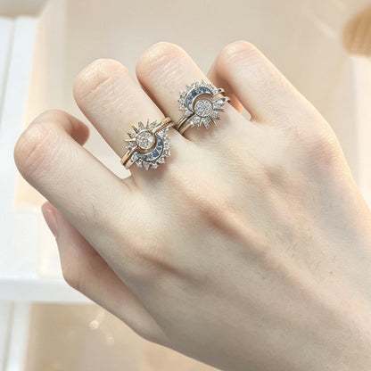 🌙 Himmlisches Paar-Ring-Set – Perfekt als Liebesbeweis oder Freundschaftsring – elegantes Design für zwei ❤️✨