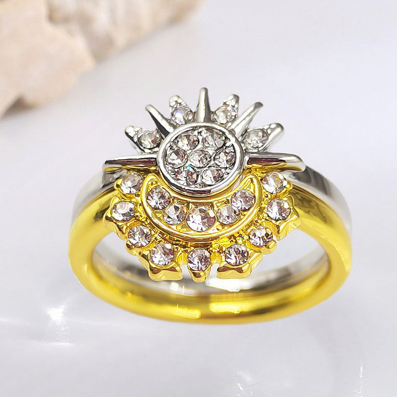 🌙 Himmlisches Paar-Ring-Set – Perfekt als Liebesbeweis oder Freundschaftsring – elegantes Design für zwei ❤️✨