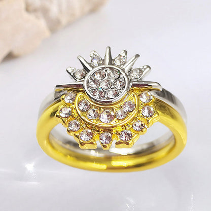 🌙 Himmlisches Paar-Ring-Set – Perfekt als Liebesbeweis oder Freundschaftsring – elegantes Design für zwei ❤️✨