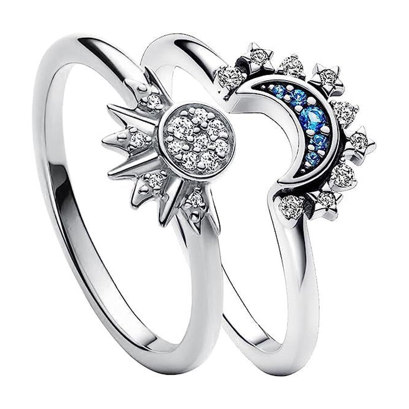 🌙 Himmlisches Paar-Ring-Set – Perfekt als Liebesbeweis oder Freundschaftsring – elegantes Design für zwei ❤️✨