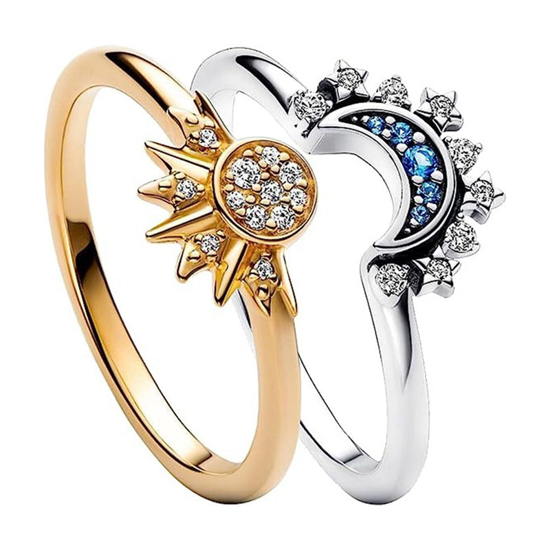 🌙 Himmlisches Paar-Ring-Set – Perfekt als Liebesbeweis oder Freundschaftsring – elegantes Design für zwei ❤️✨