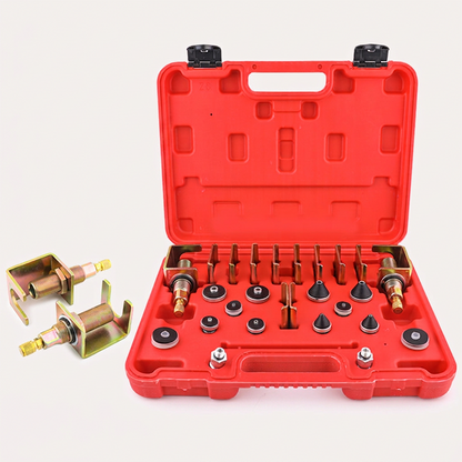 ⚙️ Komplettes A/C-Leckage-Prüfwerkzeug – robuste Kupferadapter, vielseitige Anschlüsse & zuverlässige Abdichtung, ideal für Werkstatt & Selbsthilfe 🛠️🚗