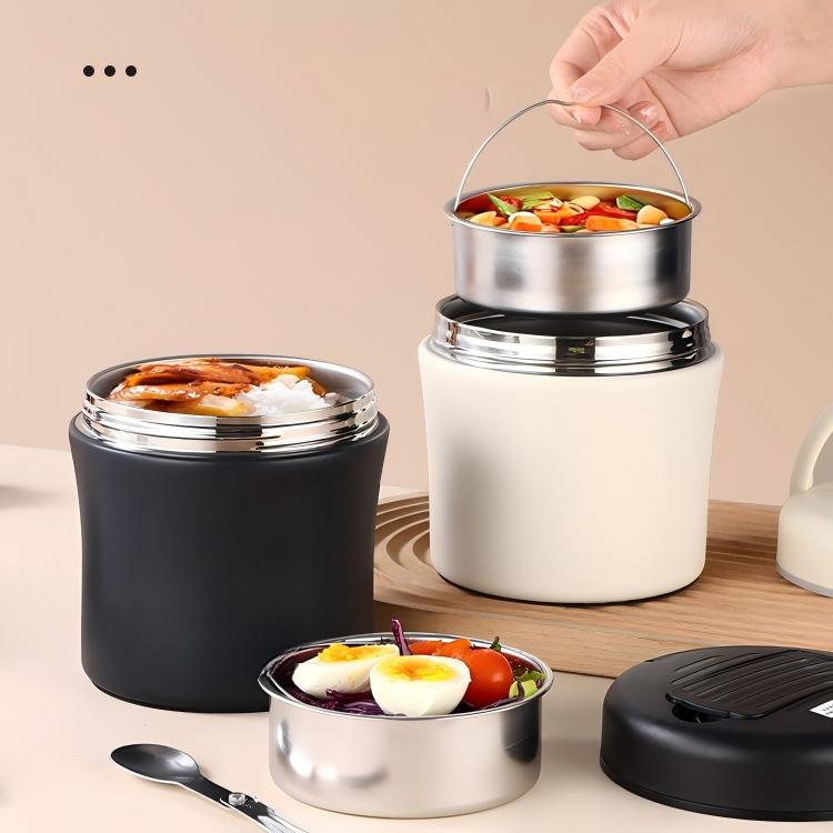🥣 Vakuum-Thermobehälter mit Faltlöffel – warme Mahlzeiten überall genießen!