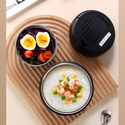 🥣 Vakuum-Thermobehälter mit Faltlöffel – warme Mahlzeiten überall genießen!