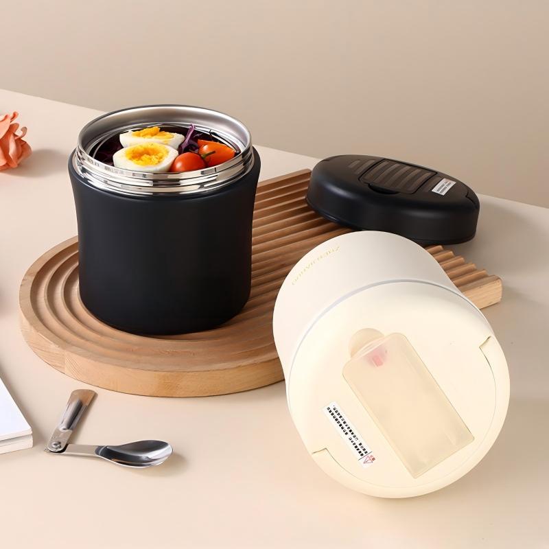 🥣 Vakuum-Thermobehälter mit Faltlöffel – warme Mahlzeiten überall genießen!