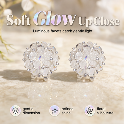 🌸💎 50% RABATT! Elegante Funkelnde Blumen-Ohrstecker – Zirkonia-Besatz, nickelfrei & zeitlos – Perfekt für Hochzeit, Abend & Alltag ✨