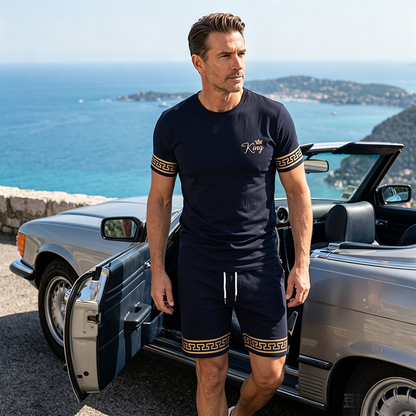 📢📢50% RABATT !! ⏰Herren Sommer 2-teiliges T-Shirt und Shorts Casual Set