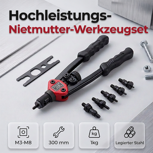 Doppelgriff-Nietmuttern-Werkzeugset