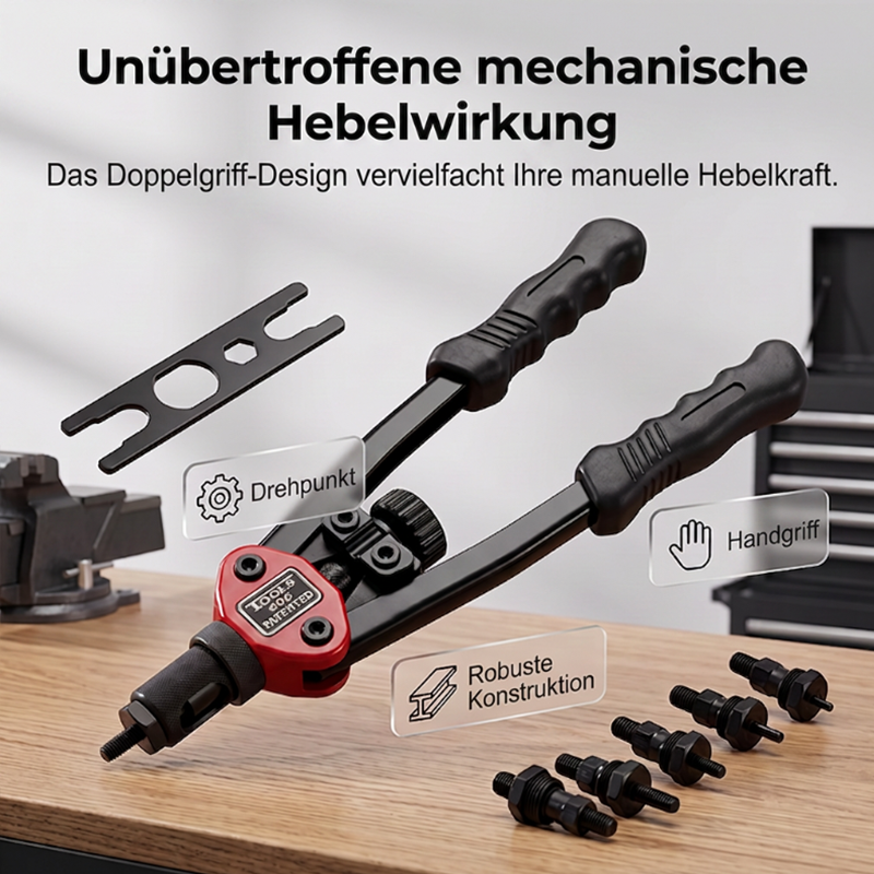Doppelgriff-Nietmuttern-Werkzeugset