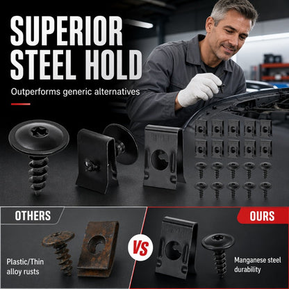 📢📢50% RABATT !! ⏰Universelles Auto-Metall-U-Clip- und Schraubenset