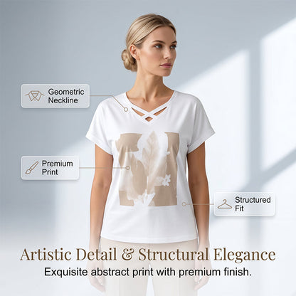 👕 50% RABATT! ✨ 2-teiliges Set mit V-Ausschnitt-Shirt & Cropped-Hose – Bequem, atmungsaktiv & vielseitig kombinierbar – Perfekt für Alltag, Yoga & Freizeit 🌿