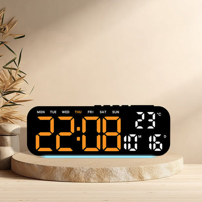 🛍️ 50 % Rabatt – Multifunktions-Tischuhr mit LED-Ziffern, Ambiente-Beleuchtung & Wecker – ideal für Hotel, Wohnzimmer & Schlafzimmer ✨