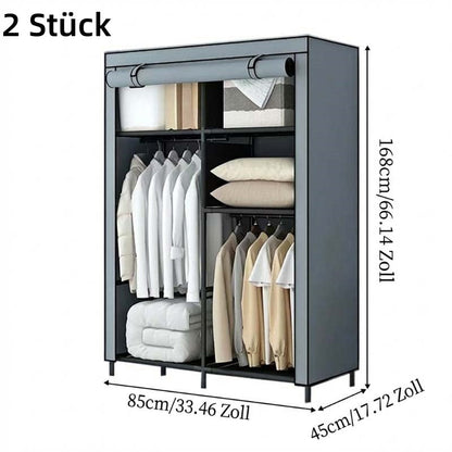 👔 50% RABATT! 🏠 Kleiderschrank aus Vliesstoff – Einfache Montage, leicht & vielseitig – Perfekt für zusätzlichen Stauraum in jedem Raum ✨
