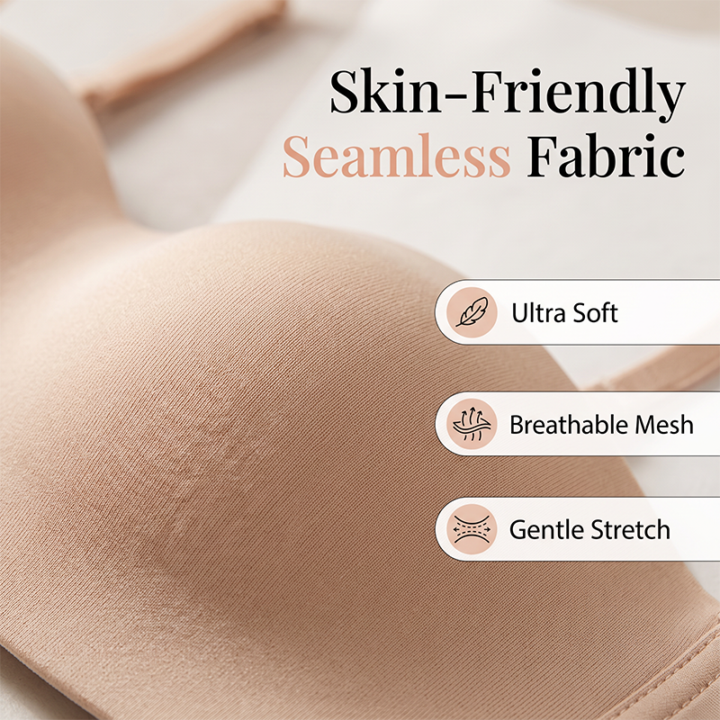 👙 50% RABATT! ✨ Damen Unsichtbarer Push-up Bandeau-BH – Stützend, nahtlos & verstellbar – Perfekt für trägerlose Looks & besondere Anlässe 💃