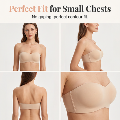 👙 50% RABATT! ✨ Damen Unsichtbarer Push-up Bandeau-BH – Stützend, nahtlos & verstellbar – Perfekt für trägerlose Looks & besondere Anlässe 💃