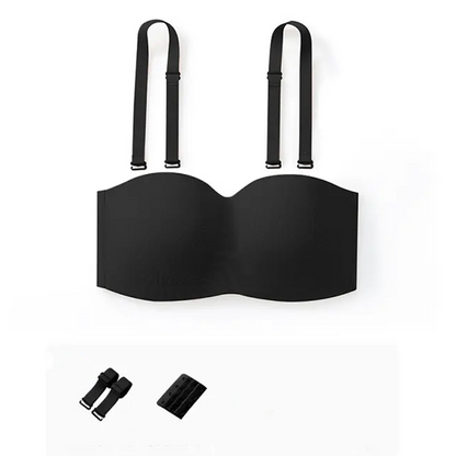 👙 50% RABATT! ✨ Damen Unsichtbarer Push-up Bandeau-BH – Stützend, nahtlos & verstellbar – Perfekt für trägerlose Looks & besondere Anlässe 💃