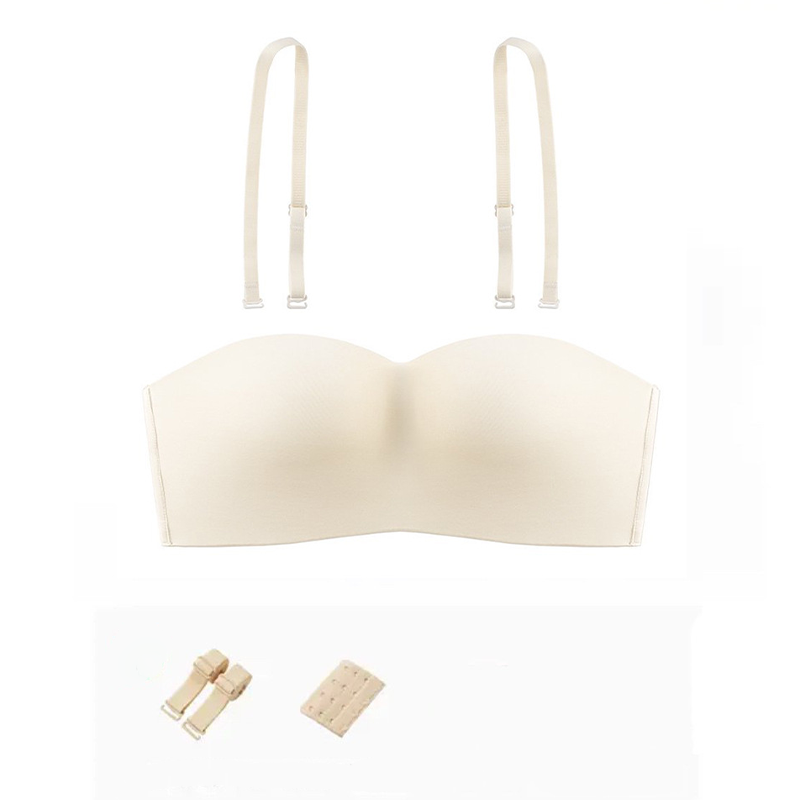 👙 50% RABATT! ✨ Damen Unsichtbarer Push-up Bandeau-BH – Stützend, nahtlos & verstellbar – Perfekt für trägerlose Looks & besondere Anlässe 💃