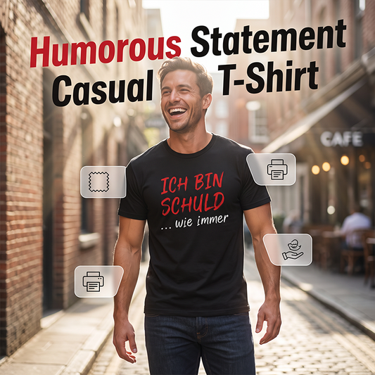 👕 50% RABATT! Witziges Slogan-T-Shirt für Herren – Kurzarm, Rundhalsausschnitt & weicher Baumwolle – Perfekt für entspannte & lustige Momente im Alltag 😄