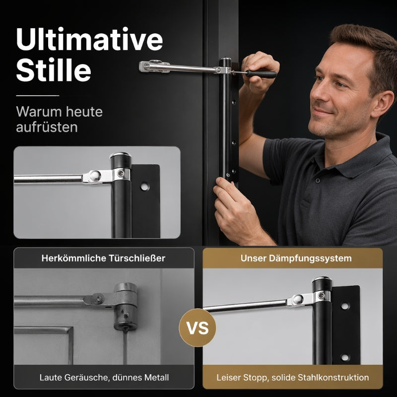 🚪 50% RABATT! 🔧 Automatischer Türschließer aus Edelstahl – Verstellbar, geräuschdämpfend & langlebig – Perfekt für sanftes & leises Schließen von Türen 🛠️