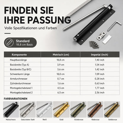🚪 50% RABATT! 🔧 Automatischer Türschließer aus Edelstahl – Verstellbar, geräuschdämpfend & langlebig – Perfekt für sanftes & leises Schließen von Türen 🛠️