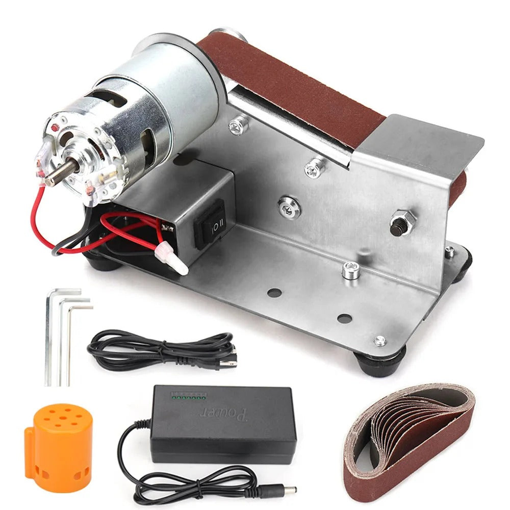 🔥Mini Elektro Bandschleifer – Tragbarer Schleifer & Polierer für Holz, Metall und DIY-Projekte
