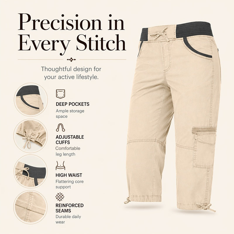 👖Capri-Cargo-Hose mit hoher Taille für Damen