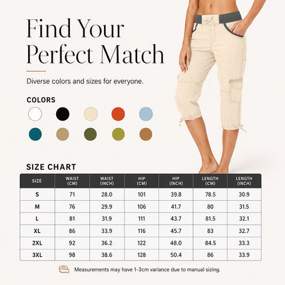 👖Capri-Cargo-Hose mit hoher Taille für Damen