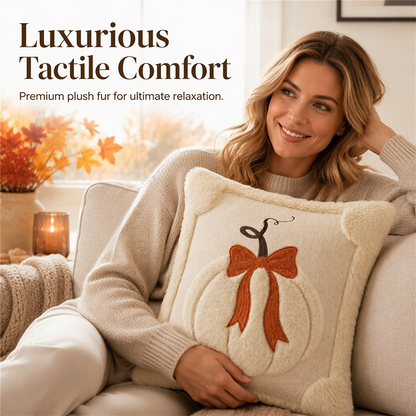 🎃 Gemütlicher Kürbis-Kissenbezug – Herbstliche Dekoration für Sofa & Zuhause
