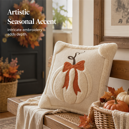 🎃 Gemütlicher Kürbis-Kissenbezug – Herbstliche Dekoration für Sofa & Zuhause