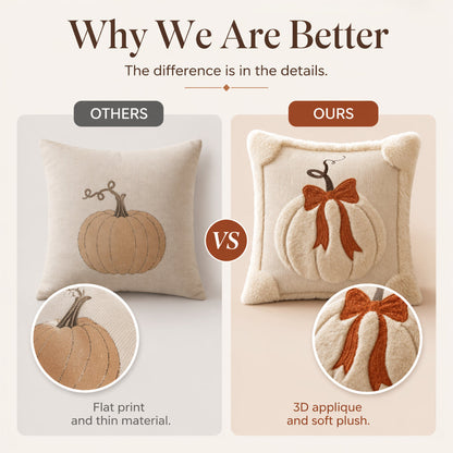 🎃 Gemütlicher Kürbis-Kissenbezug – Herbstliche Dekoration für Sofa & Zuhause