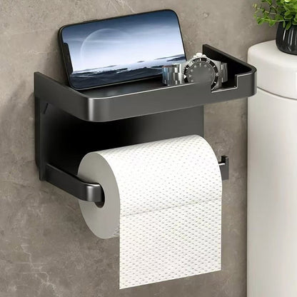 🚽 50 % RABATT! 🧻 Wandmontierter Toilettenpapierhalter mit Ablage – PP – Kein Bohren erforderlich & wasserdicht für das Badezimmer