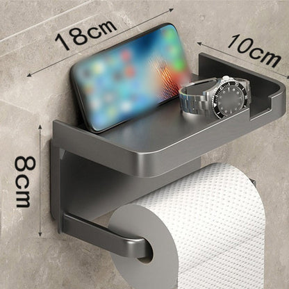 🚽 50 % RABATT! 🧻 Wandmontierter Toilettenpapierhalter mit Ablage – PP – Kein Bohren erforderlich & wasserdicht für das Badezimmer