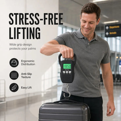 🧳Digitale Kofferwaage wiederaufladbar – Elektronische Gepäck-Hängewaage für Reisen & Urlaub