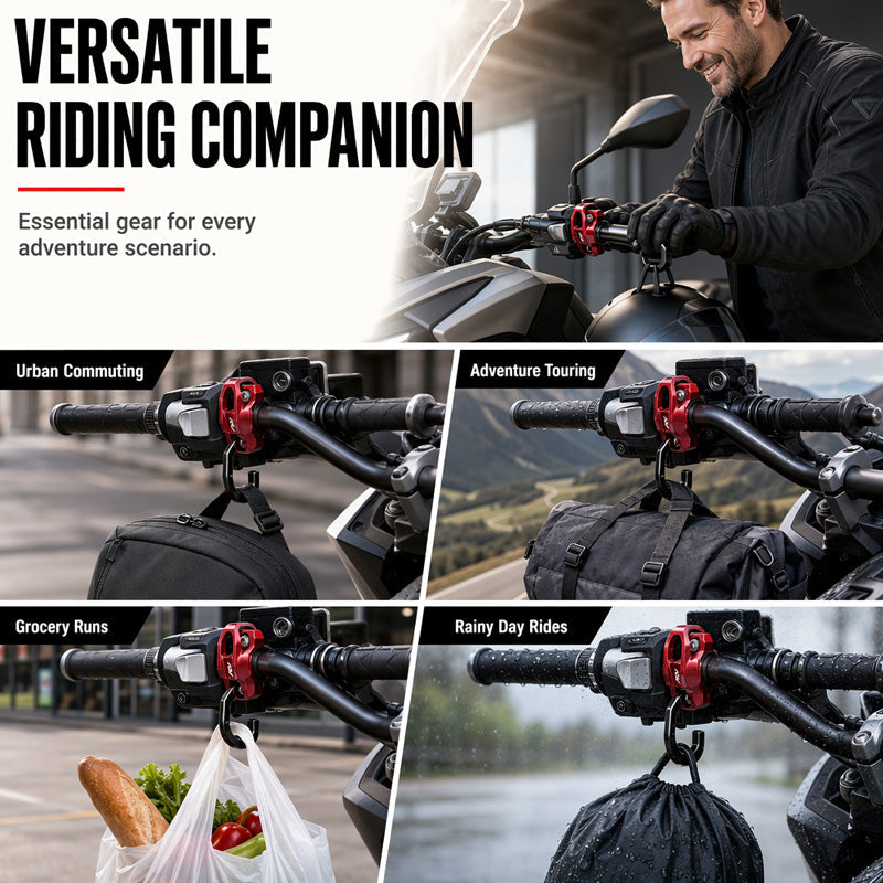 🏍️ 50% RABATT! 🔧 Sicherer Lenker-Haken – Stabil, einfach zu montieren & vielseitig – Ideal für Taschen, Einkäufe & Zubehör am Motorrad 🛵