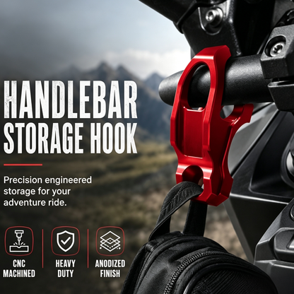 🏍️ 50% RABATT! 🔧 Sicherer Lenker-Haken – Stabil, einfach zu montieren & vielseitig – Ideal für Taschen, Einkäufe & Zubehör am Motorrad 🛵