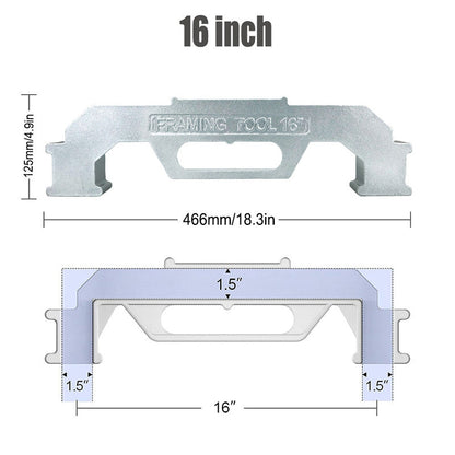 🔧 50% RABATT! 📏 Rahmenlehre aus Aluminiumlegierung – Robust, präzise & einfach zu handhaben – Ideal für Stud-Layout, Trockenbau & Montagearbeiten 🛠️