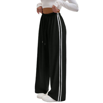 🧘‍♀️ 50 % Rabatt – Weite Sporthose mit elastischem Bund & Zugschnur – seitliche Zierbänder, leicht & vielseitig – ideal für Yoga, Fitness & Freizeit 👖