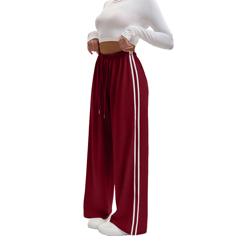 🧘‍♀️ 50 % Rabatt – Weite Sporthose mit elastischem Bund & Zugschnur – seitliche Zierbänder, leicht & vielseitig – ideal für Yoga, Fitness & Freizeit 👖