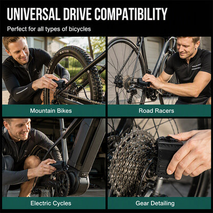 🚴  Tiefenreinigung‑Kettenreiniger – 74 Bürsten, profi-sauber & schnell – Ideal für MTB, Rennrad & E-Bike 🔧