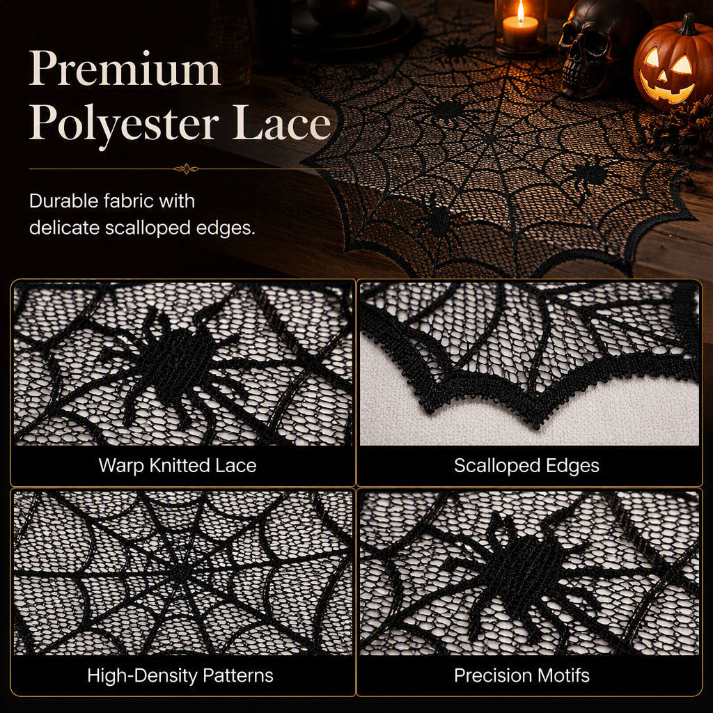 🎃NUR FÜR BEGRENZTE ZEIT: 50 % RABATT! ⏰Gruseliges Halloween-Muster – Set aus Tischdecke und Platzsets