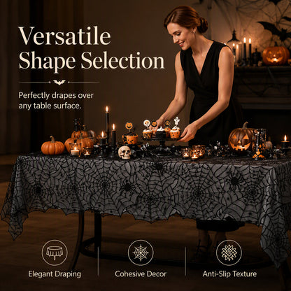 🎃NUR FÜR BEGRENZTE ZEIT: 50 % RABATT! ⏰Gruseliges Halloween-Muster – Set aus Tischdecke und Platzsets