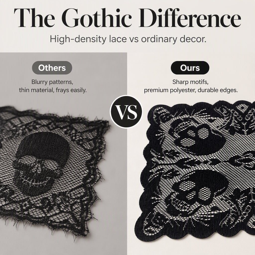 🎃NUR FÜR BEGRENZTE ZEIT: 50 % RABATT! ⏰Gruseliges Halloween-Muster – Set aus Tischdecke und Platzsets