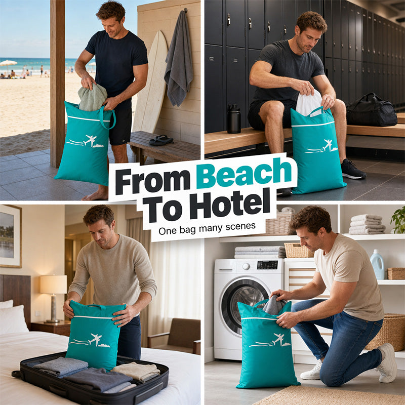 🏊‍♂️ 50 % Rabatt – Wasserdichte Reise-Beutel für nasse Badesachen – praktisches Set in 4 Größen – ideal für Strand, Pool & Reisen 🌊